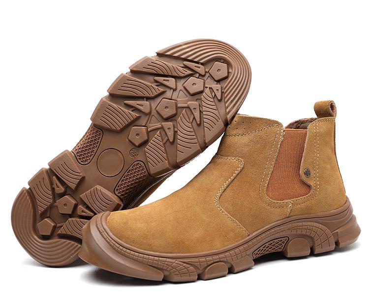 Men's Steel Toe Safety Work Shoes - Anti-Smash, Anti-Puncture, Wear-Resistant, Non-Slip, Breathable, Lightweight, Rubber Sole