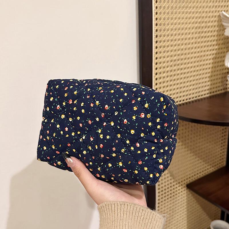 OEING Floral Cotton Travel Cosmetic Bag