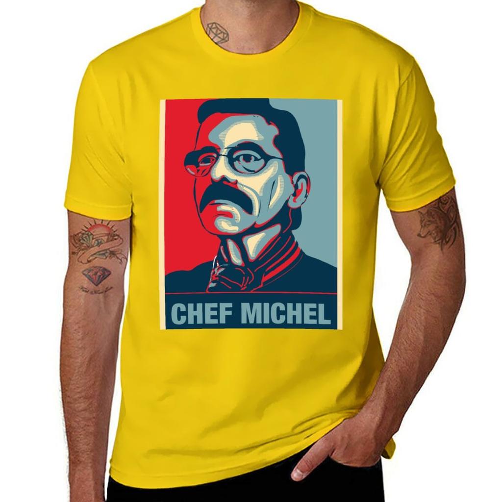 Chef Michel Dumas Fan Art TShirt Blouse sweat boys animal print mens graphic tshirts hip hop