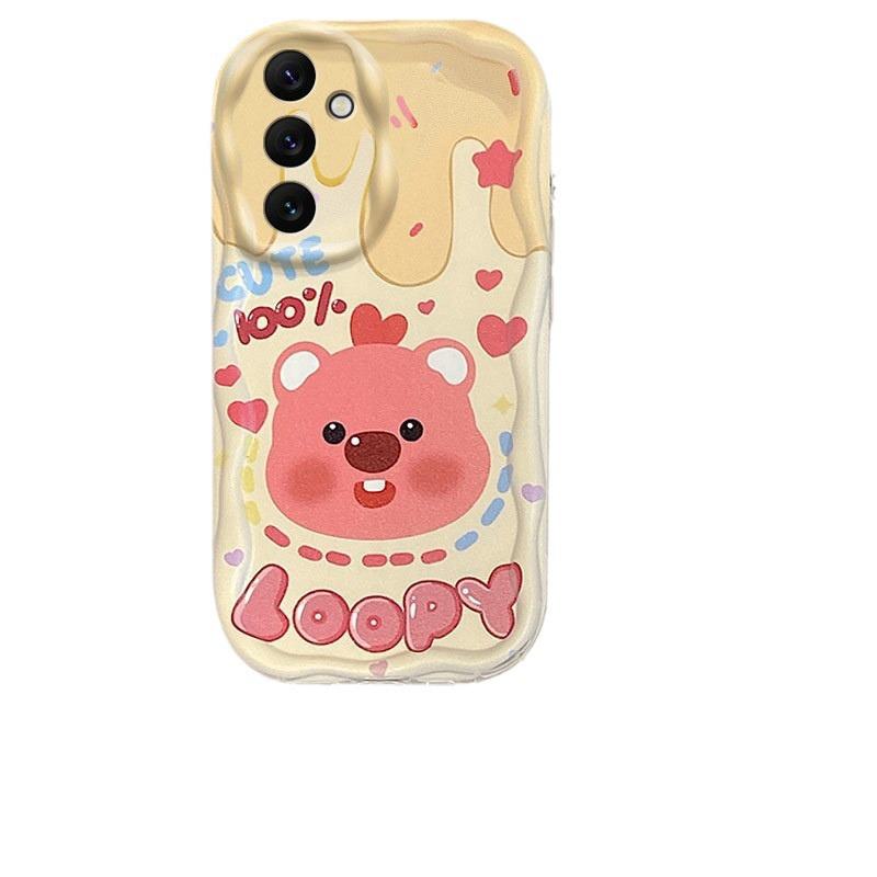 Japanese and Korean Cute Cartoon DIY Oppo A94 Mobile Phone Case: A8 Anti-Fall F17 Soft Shell with Printed Chain, Foreign All-Inclusive.