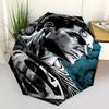 1pc Superman Cityscape Automatic Folding Umbrella - Compact 8-Rib Design, Durable Plastic & Iron1137L