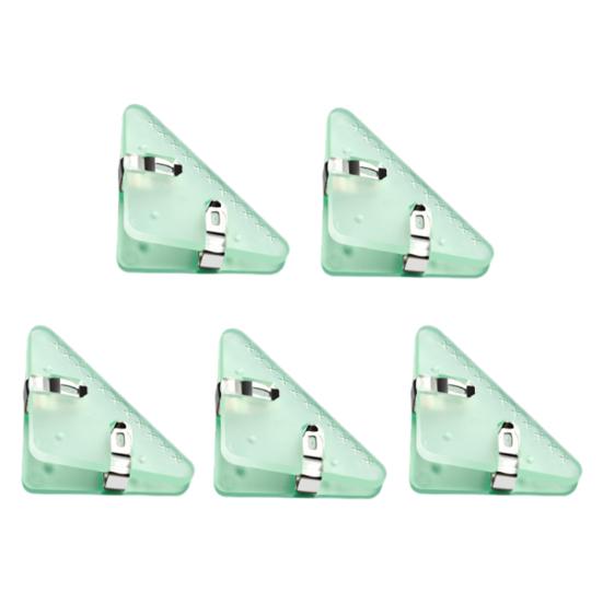 

5Pcs Triangular Corner Paper Clips Test Paper Organizer Office File Classification Folder with Metal Spring Clamp Prevents Page Curling Office E