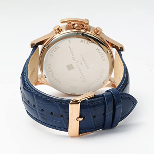 Salvatore Marra Men's Stainless Steel Multi-Calendar Watch SM23101-PGBL