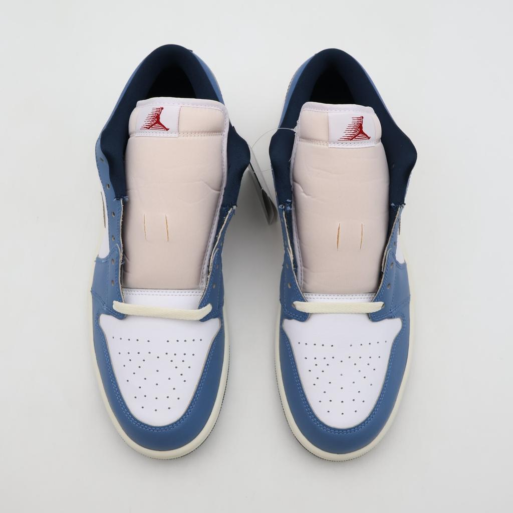 HM3711-144 Nike Air Jordan 1 Low White Aegean Storm