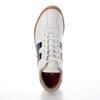 Mobus MUNSTER Sneakers for Men and Women, Genuine Leather, Sports, Casual, with Functional Insoles, Walking Shoes (WHITE/NAVY CROCO, Japanese Shoe Siz