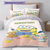 Minions Themed Printed Bedding 3PCS Cute Cartoon Suit For Children Boys Teens Bedroom Home Decoration