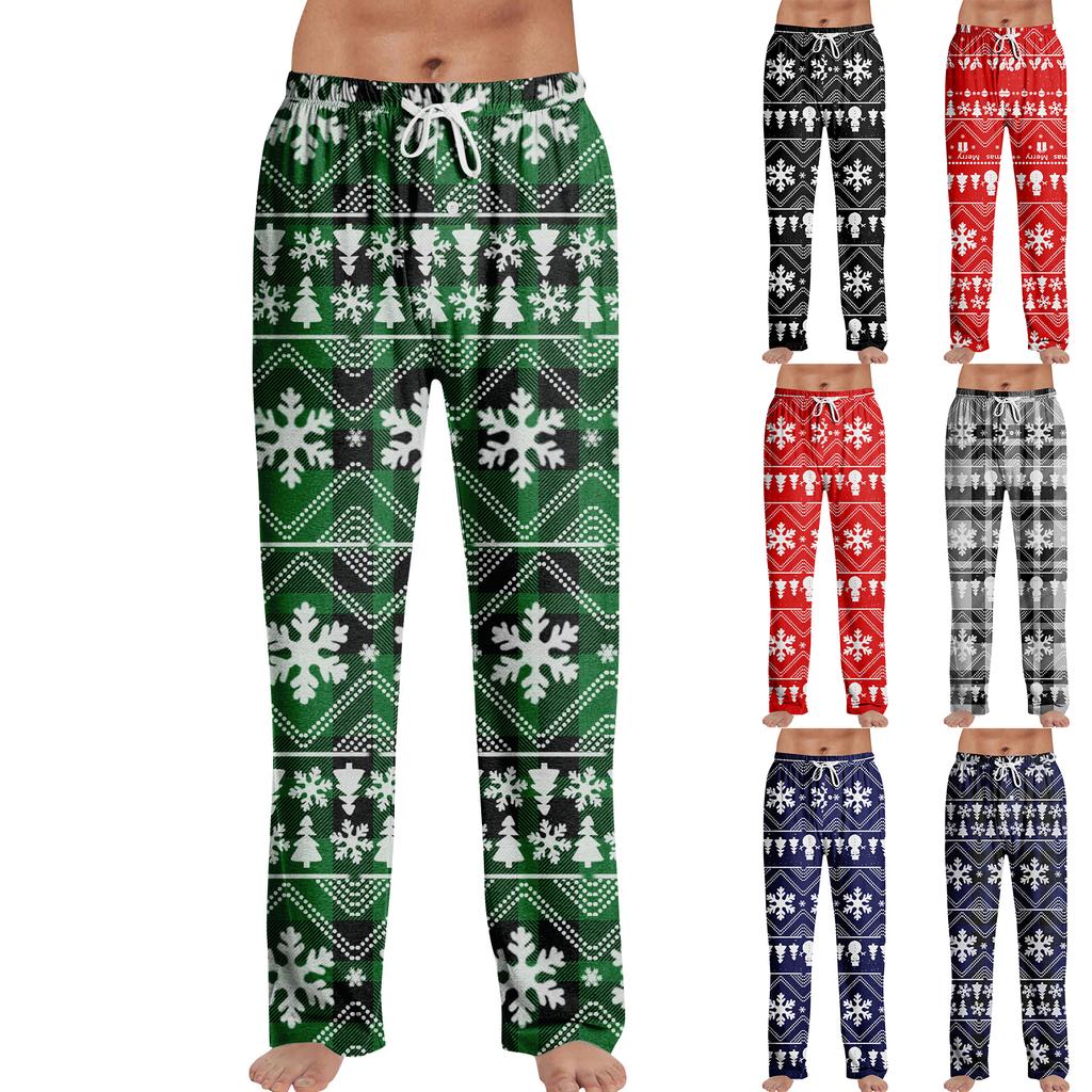 Anime Pajama Pants Sleepwear Casual Drawstring Elastic Waist Pants Comfy Straight Yoga Loose Trousers