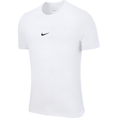 Solid Color Round Neck Logo Pullover Short Sleeve T-Shirt Men Tops White DD9211-100