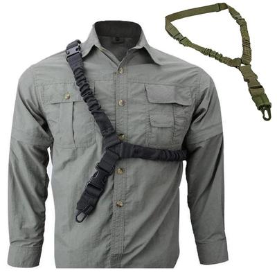 1Pc Tactical Single Point Gun Sling Shot Gun Belt Hunting Accessories Shoulder Strap Rifle Rope Belt with Metal Buckle Tactical Gear