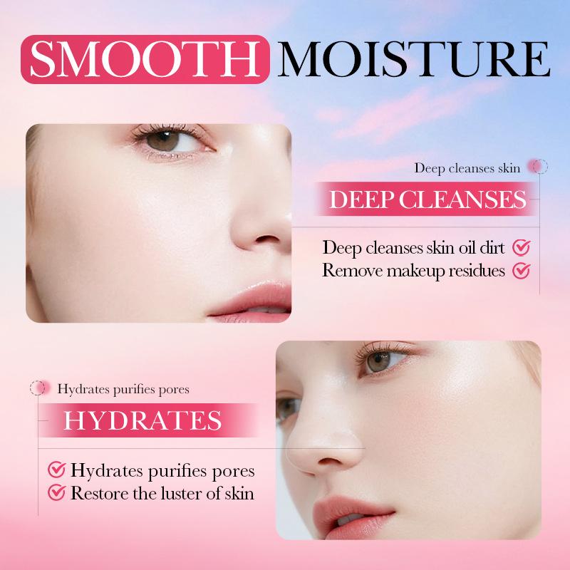 SADOER Cherry Blossom Niacinamide Facial Cleanser - Beautifying & Nourishing Deep Cleansing Wash