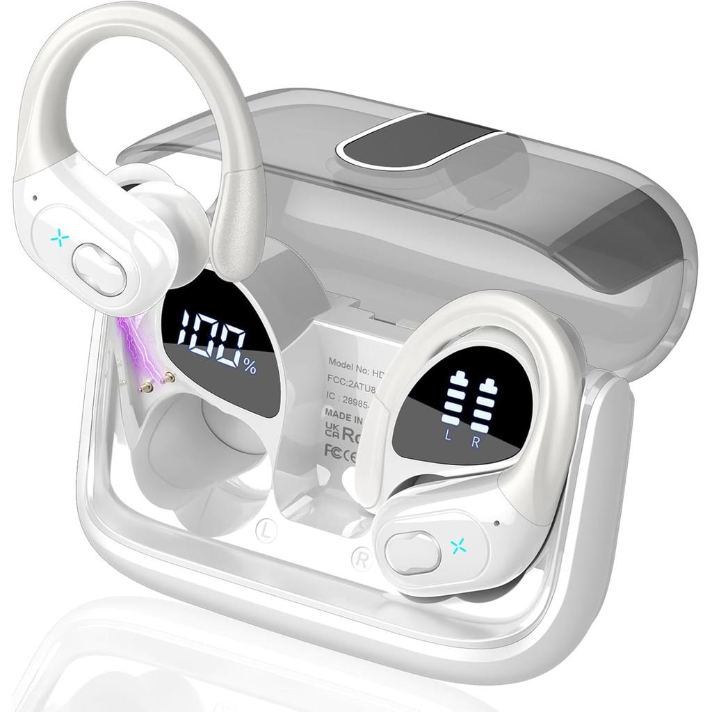 Bluetooth 5.4 Earbuds 75Hrs with Charging Case,IPX7 Waterproof Sport Earphones with Mic,Wireless Noise Cancelling Headphones