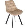 Rick Beige Velvet Loft Upholstered Living Room Chair