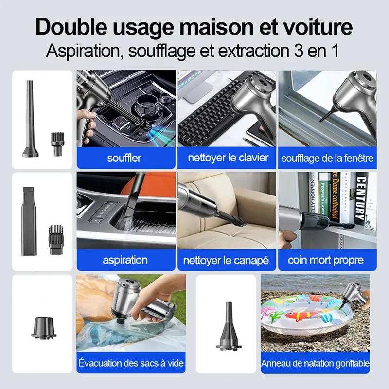 NEW 95000Pa Wireless Car Vacuum Cleaner Strong Suction Handheld Auto Vacuum & Car Dual Use Mini Vacuum Cleaner Appliance 2025