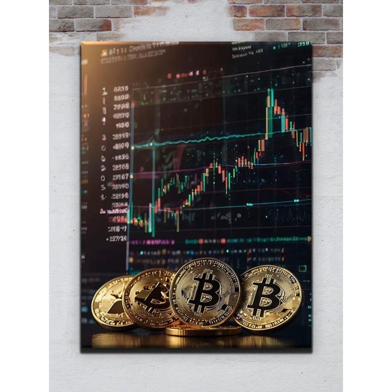 Money Banknotes Wall Art, Cash Decor Painting 20x30cm