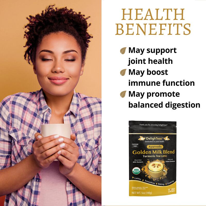 Ayurvedische Gouden Melk Blend, Kurkuma Thee Latte, Cafeïnevrij, 5 oz (140 g)