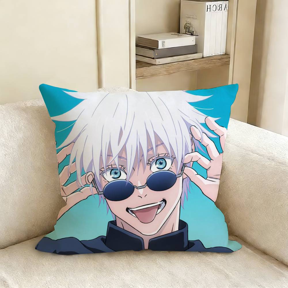 SSatoru GGojo JJujutsu KKaisen Pillow Case Living Room Sofa Cushion Cover Suitable For Home Bedroom Room Decoration