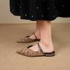 Flats Women Slippers Pointed Toe Fashion Shoes Slingback Dress Mules Shoes Summer 2026 New Elegant Sandals Femme Luxury Zapatos