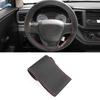 Diameter 38cm Hand-stitched Perforated Leather with Red Line Car Steering Wheel Cover DIY Braid with Needles And Thread Kits