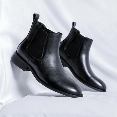 Classic Chelsea Boots Men Casual Leather Pointed Toe Ankle Boots 2024 Brand Comfortable Fashion Outdoor Boots Flat Designer Shoe