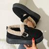 Fashionable Thick Soled Shallow Mouth Sexy Short Boots Winter New Round Toe Comfortable and Warm Casual Snow Boots for Women