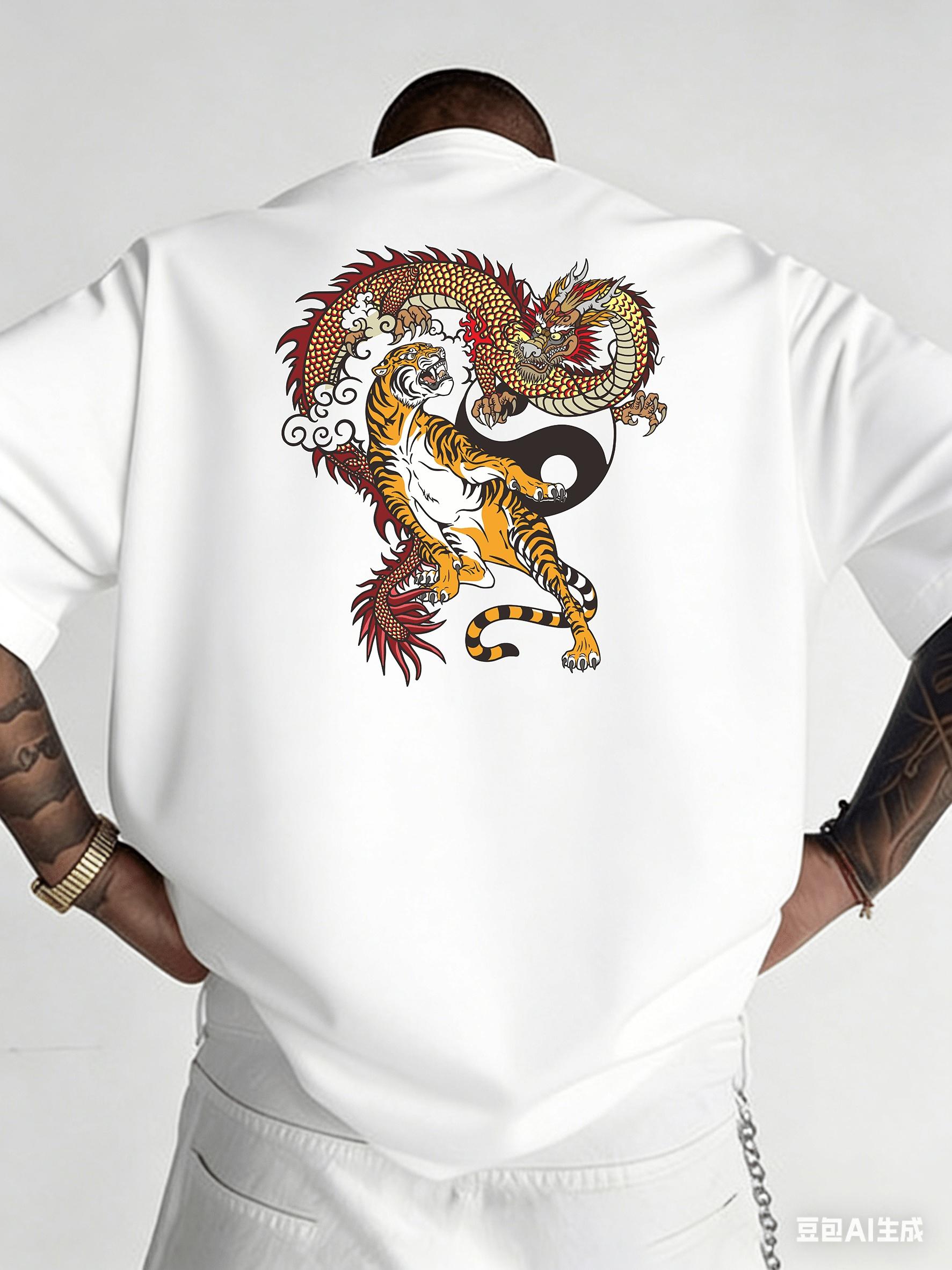 100 Cotton Printed Mens Pure Cotton Retro Tshirt Simple Fashionable Comfortable Printed Casual Tshirt M