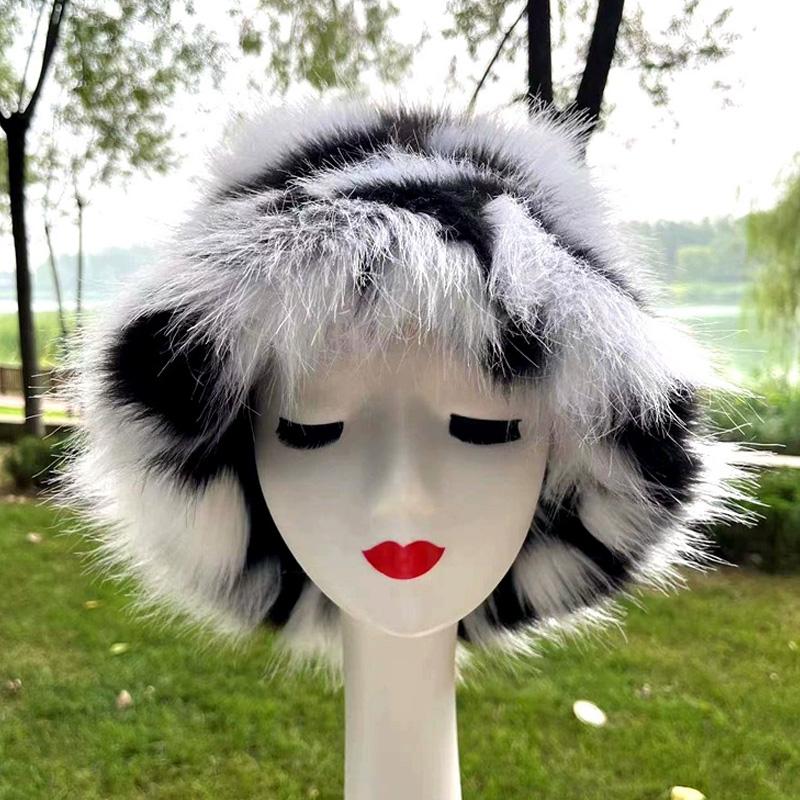 1ks Klobouk bucket pro ženy Hrubý plyšový Zimní Umělá kožešina Módní Rybářský klobouk Huňatý Luxusní