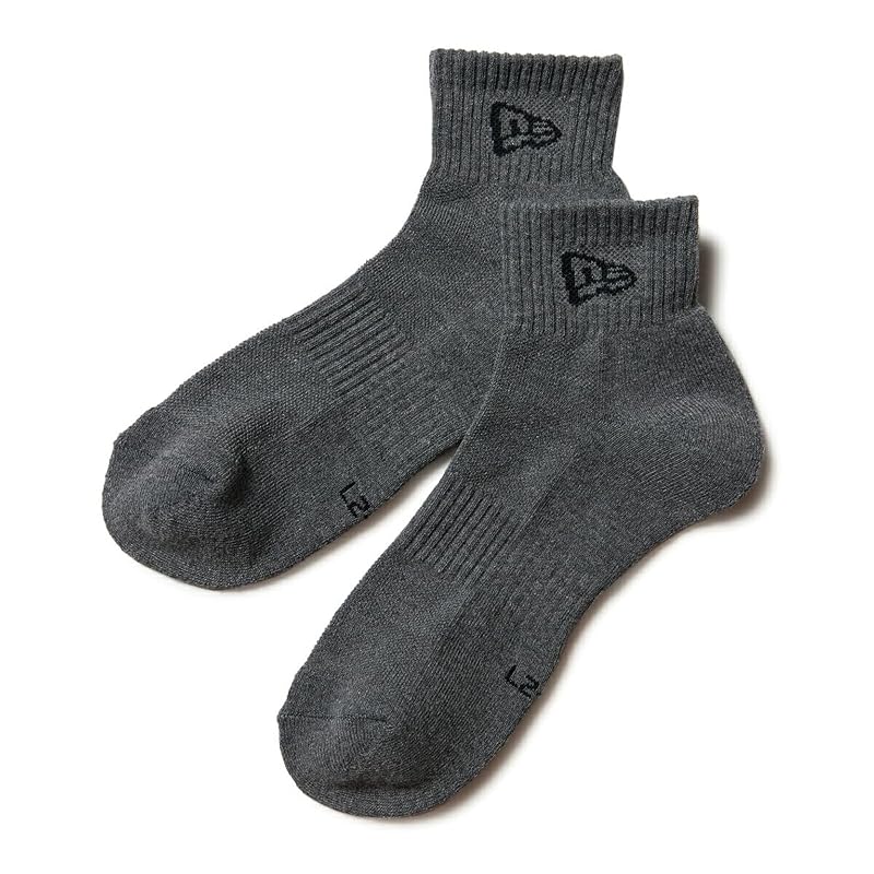 [New Era] Ankle Socks, 3 Pairs, Charcoal Gray, 23-25cm