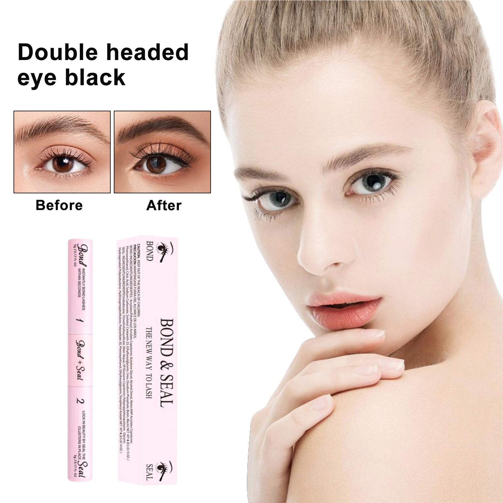 

2-в-1 приклеивает и герметизирует ресницы, водонепроницаемый, кластерный клей для ресниц Клей для наращивания ресниц на весь день Не содержит латекса Подходит для чувствительных глаз (5г+5г) One Size