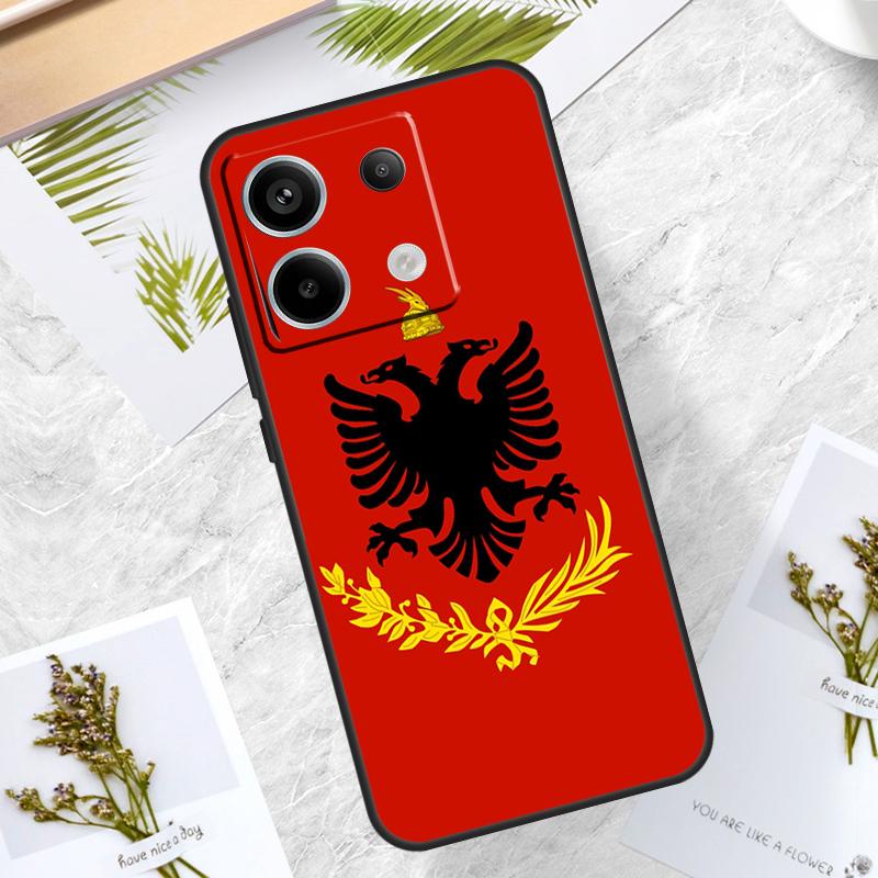 Albania Flag Eagle Case For Xiaomi Redmi Note 14 13 12 11 10 9 15 Pro Plus Redmi 15 10C 12C 13C 14C 15C Cover