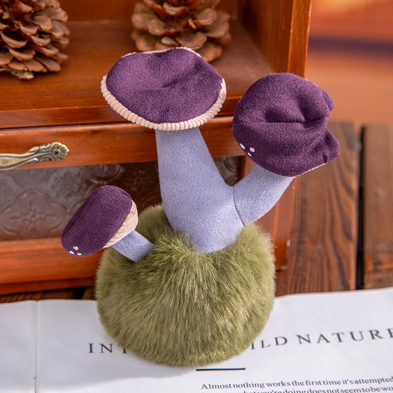 Celebrity Wild Mushroom Plush Toy - Cute Potted Plant Doll for Children's Desk or Home Decoration