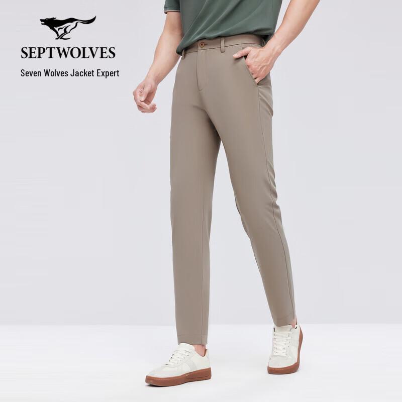 

Seven Wolves Men s Lycra Cool-Feel Straight Casual Pants