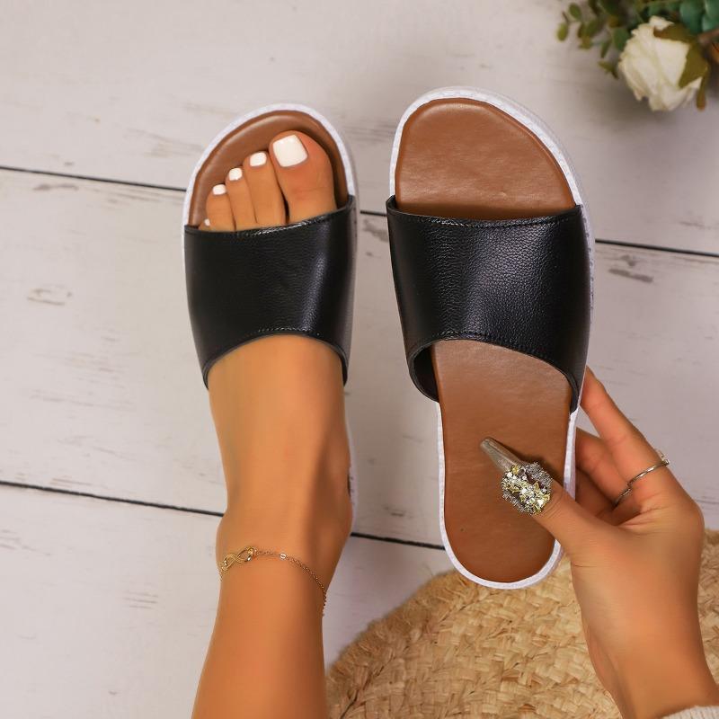 

Женские сандалии, новые женские туфли, удобная платформа, плоская подошва, повседневная обувь больших размеров для женщин 42