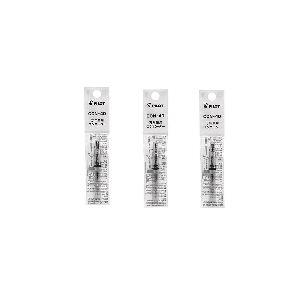 Pilot Fountain Pen Ink Converter CON-40, 3-Pack