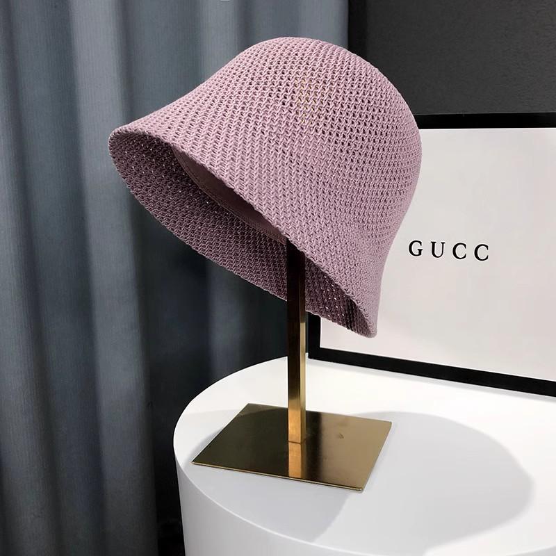Fisherman's hat, spring and summer hollow thin design, sun protection and sunshade bucket hat, face enhancing small basin hat