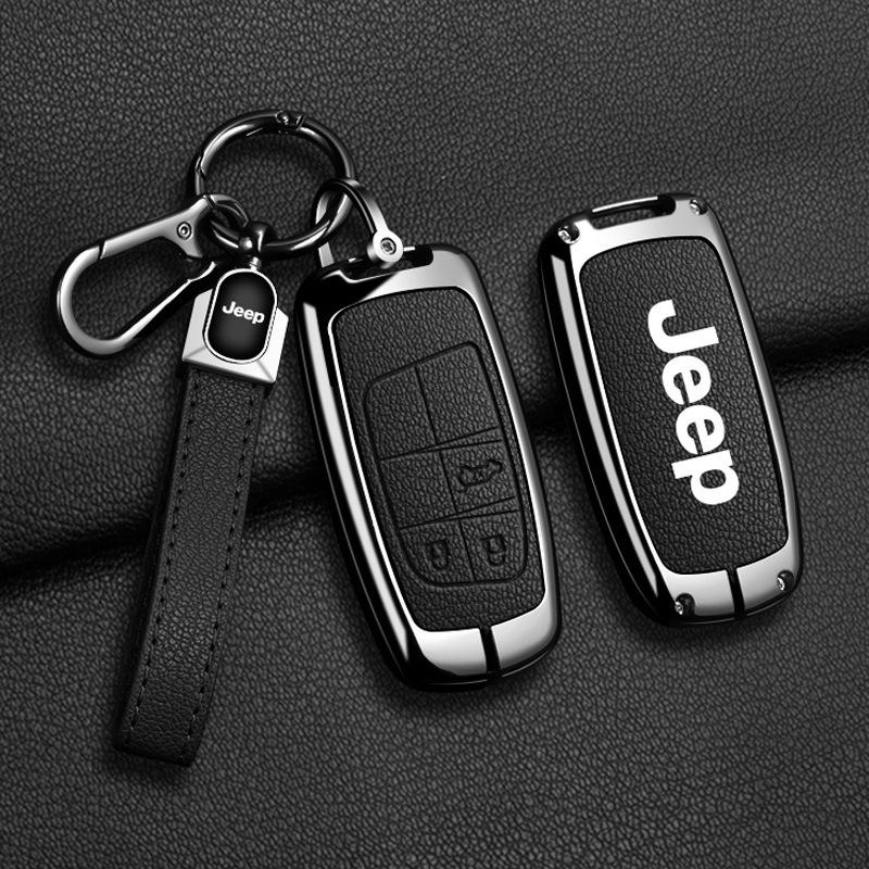 Compatible Jeep Key Case for Compass, Renegade, Cherokee, Grand Commander, Grand Cherokee