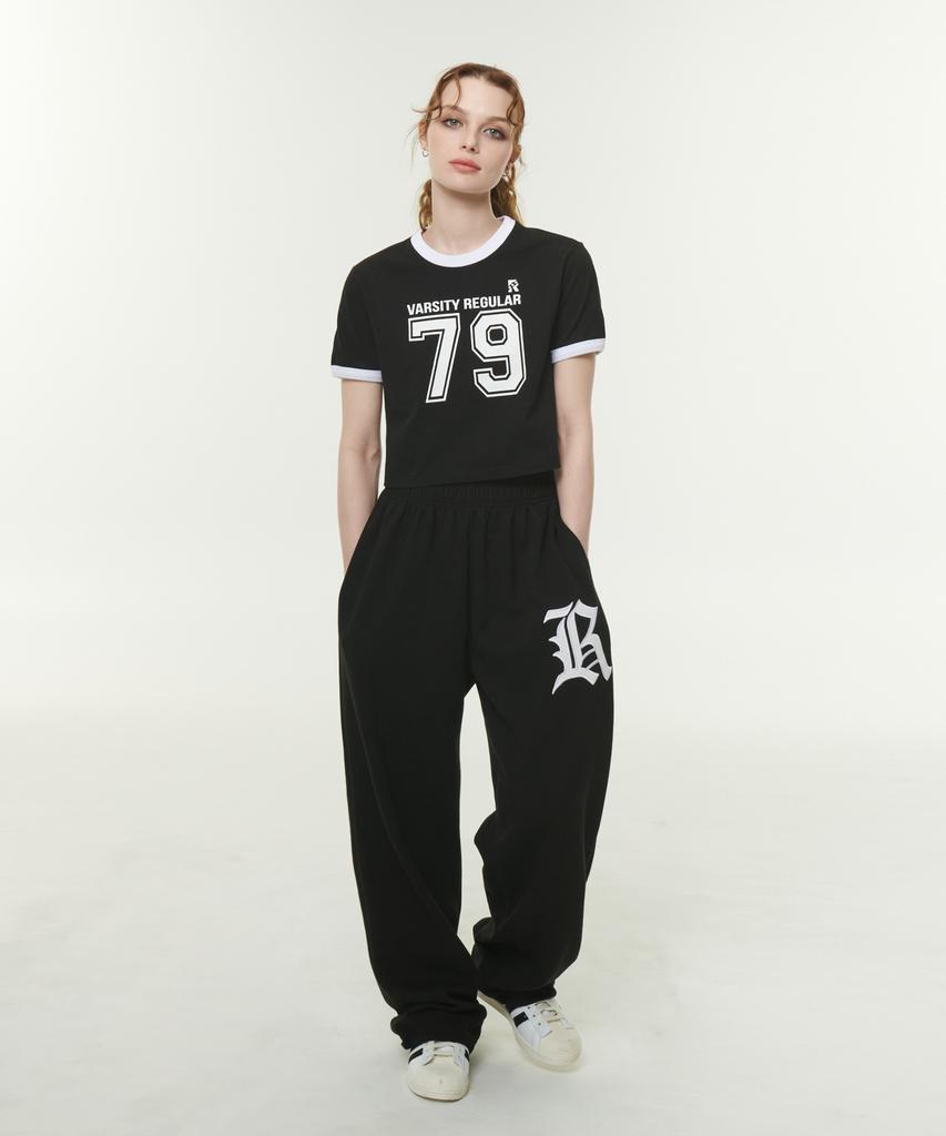 TAKEASY Women'S R Logo Wide Pants (Black)