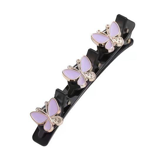 Women Hair Pin Sparkling Rhinestones Flower Decor Clear Dazzling Braided Hairpins Bang Hair Styling Tool Hair Accessories