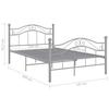 VidaXL Bed Frames Metal Grey 120x200 Cm