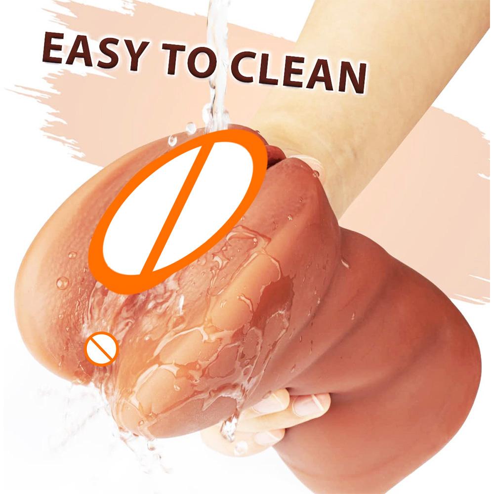 3in1 realistischer Mund Vagina Analplug Männlicher Masturbatorbecher Deep Throat Silikondildo Lustspielzeug für Männer