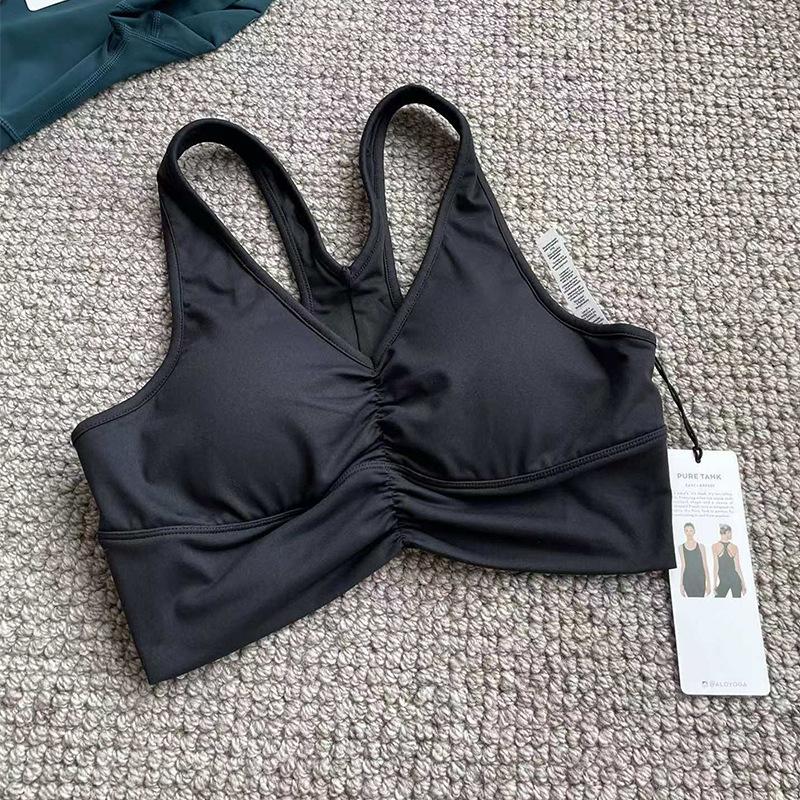 North America Alo Yoga High-Waisted Sweat-Absorbent Sports Bra Top