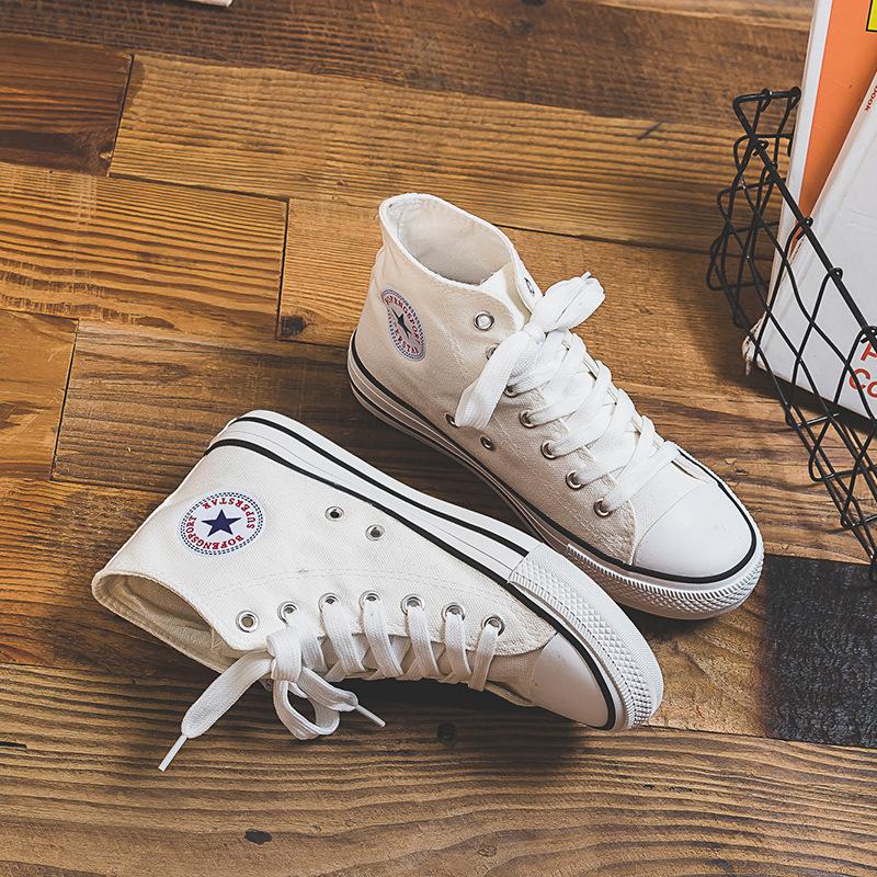High-top Canvas Shoes Women's 2025 Spring and Autumn New Student Korean Version Ulzzang Tide Harajuku Retro Ins Board Shoes