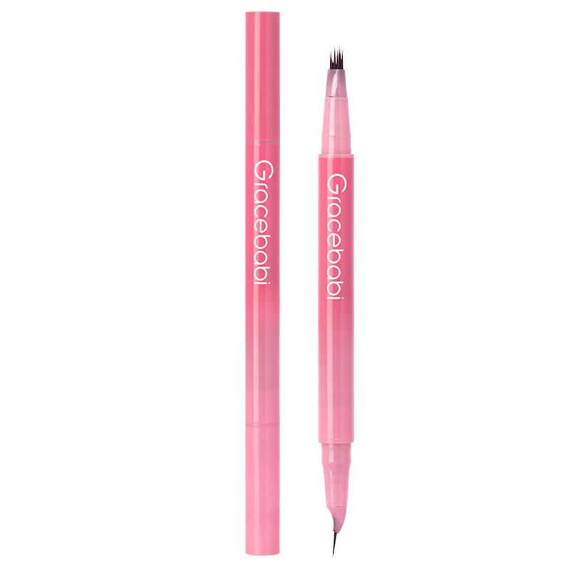Gracebabi Dual-Ended Long-Lasting Eyebrow Pencil for Natural, Bold Brows - Beginner Friendly and Fade-Resistant.