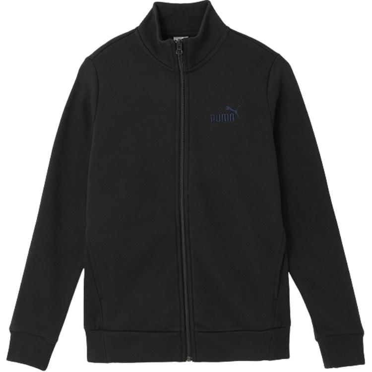 Puma Casual Fashion Fleece Stand Collar Jacket Women jackets Black 688714-01