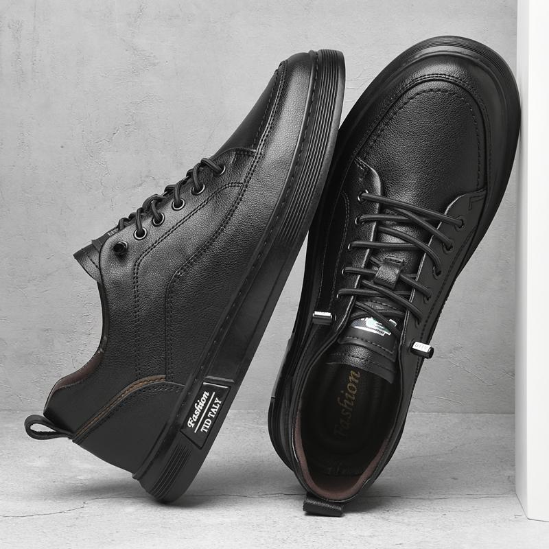 

Весенние новые кроссовки для активного отдыха, брендовая повседневная обувь из натуральной кожи, универсальные мужские оксфордские кроссовки для бега, обувь для скейтбординга ручной работы для мужчин 45 чёрный