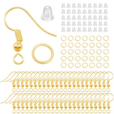 300-teiliges Ohrringe-Set, Ohrringhaken, offene Biegeringe, Ohrstöpsel, verbindet für DIY-Schmuckherstellung, Zubehör, Zubehör