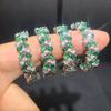 2024 New Arrived Cubic Zirconia Women Girl Fashion Jewelry Silver Plated White Green CZ Hoop Earring