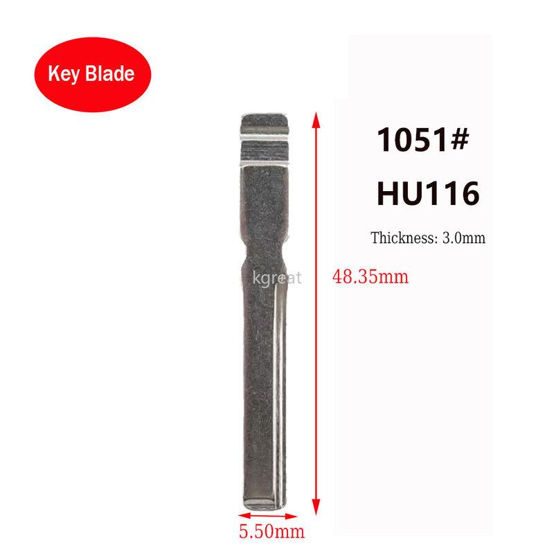 

10 шт./лот 1051# HUF Бесключевой лезвие ключа Автомобильный складной флип-ключ HU116 для KEYDIY VVDI XHORSE Умный пульт для Mercedes для Benz 1051 HU116