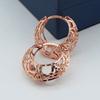 Purple Gold Hollow Earrings Women'S Earrings Simple And Exquisite Rose Gold Plated Earrings