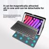 Leather Keyboard Case for iPad with Bluetooth Magnetic Detachable Keyboard Cover for Tablet
