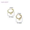 Brass Metal French Hoop Earring Clasps Fittings 14K Gold Plated Ear Setting Base Finding Women Fashion Jewellery Making Supplies